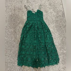 Self Portrait Azaelea Dress (Emerald Green)